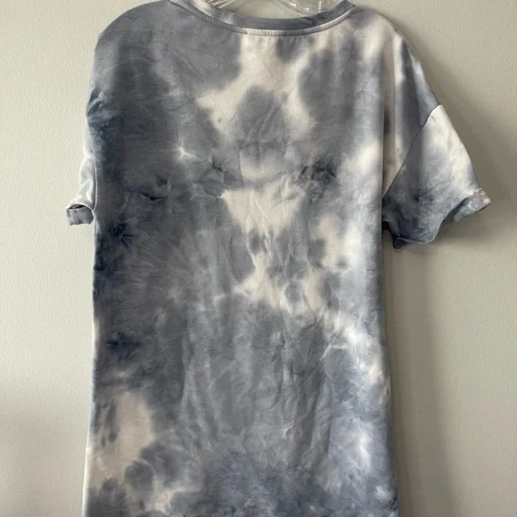 Elodie Tie Dye Crew Neck T’Shirt Dress In Charcoal l Size M l Poshmark - Picture 3 of 4